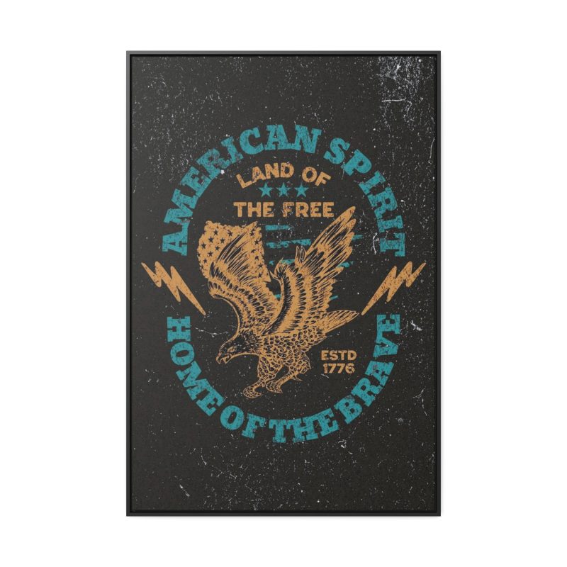 American Spirit Gallery Canvas -Home of the Brave Art for Patriots Decor