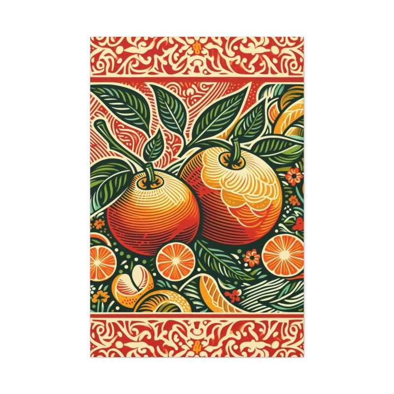 Vintage Citrus Artwork Canvas Art