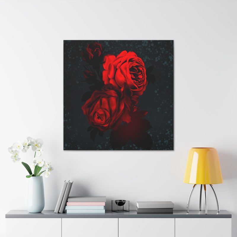 HIGH DEFINITION RED ROSE WALL ART CANVAS PRINT 36X36 30X30 - Image 20