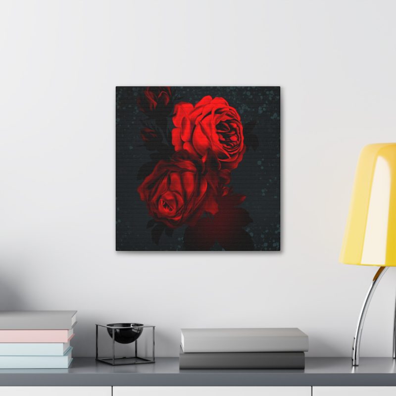 HIGH DEFINITION RED ROSE WALL ART CANVAS PRINT 36X36 30X30 - Image 4