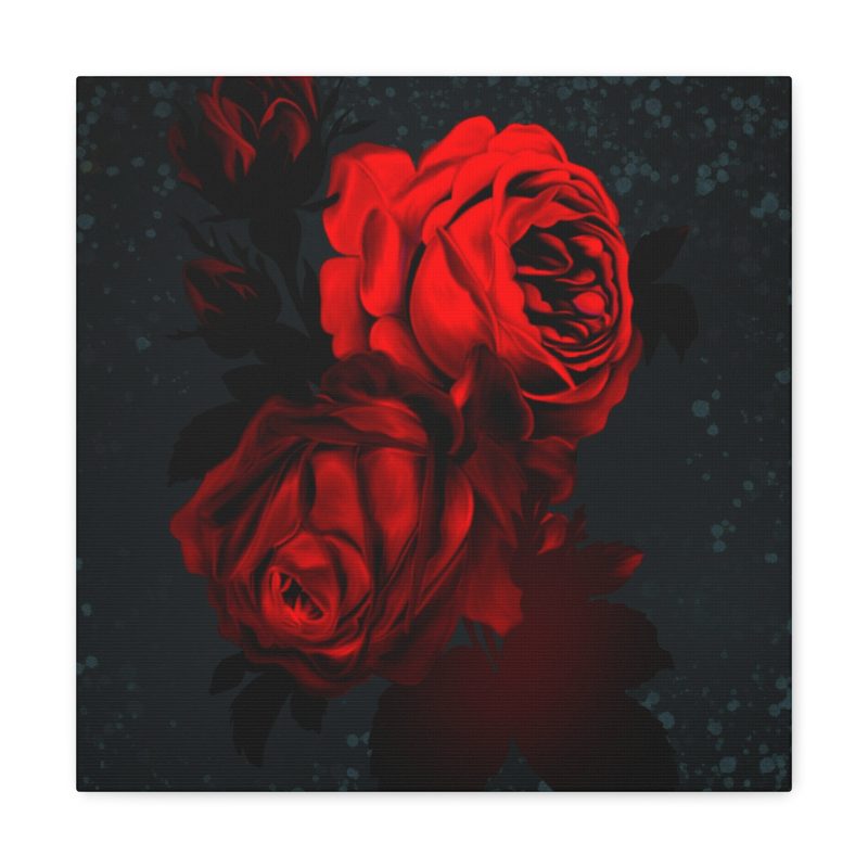 HIGH DEFINITION RED ROSE WALL ART CANVAS PRINT 36X36 30X30