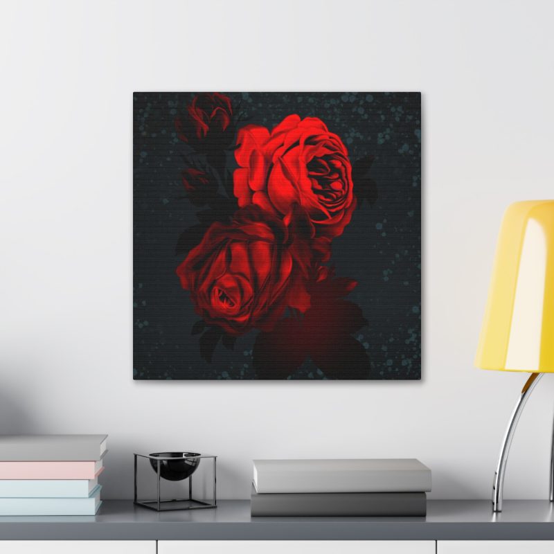 HIGH DEFINITION RED ROSE WALL ART CANVAS PRINT 36X36 30X30 - Image 12