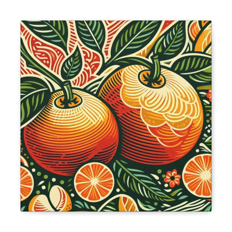 Vintage Citrus Artwork Canvas Art - Image 7