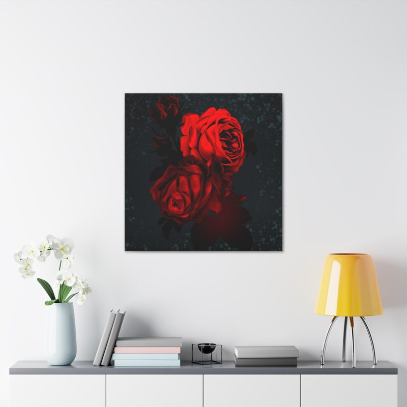 HIGH DEFINITION RED ROSE WALL ART CANVAS PRINT 36X36 30X30 - Image 8