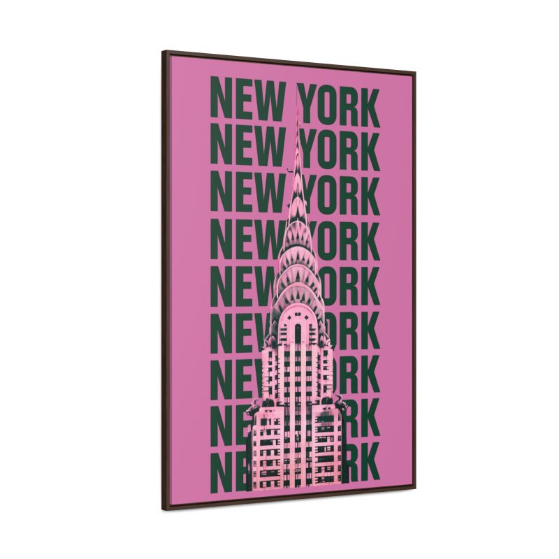 Pink New York Chrysler Building Canvas Art - Image 4