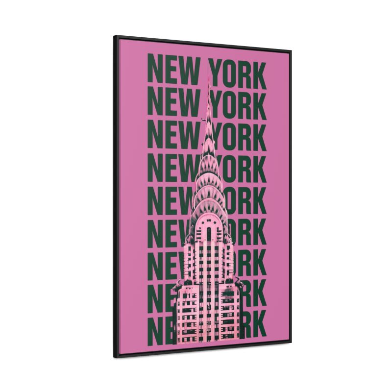 Pink New York Chrysler Building Canvas Art - Image 2