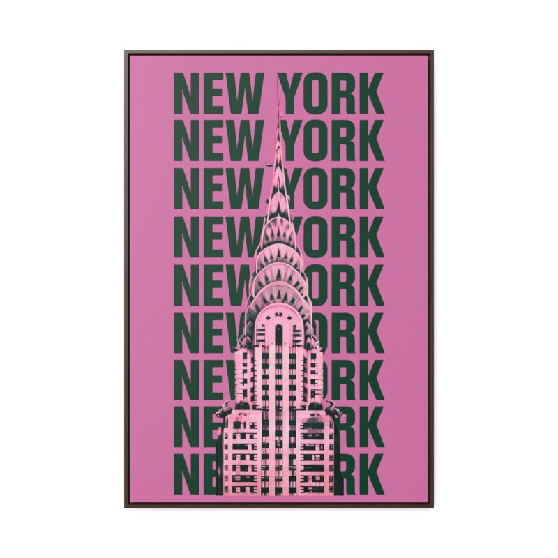 Pink New York Chrysler Building Canvas Art - Image 3