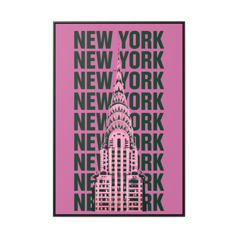 Pink New York Chrysler Building Canvas Art