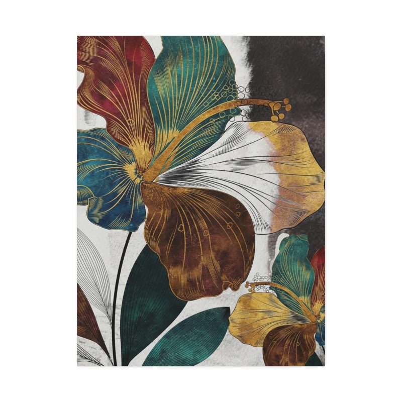 Vibrant Floral Stretched Canvas Art